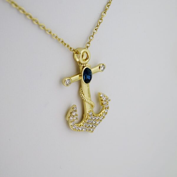 SET1594 Cadenas - Colgante -  Chain W - Pendants - 14K Real Color - Zircon Stone - 2mmX50cm - Image 2