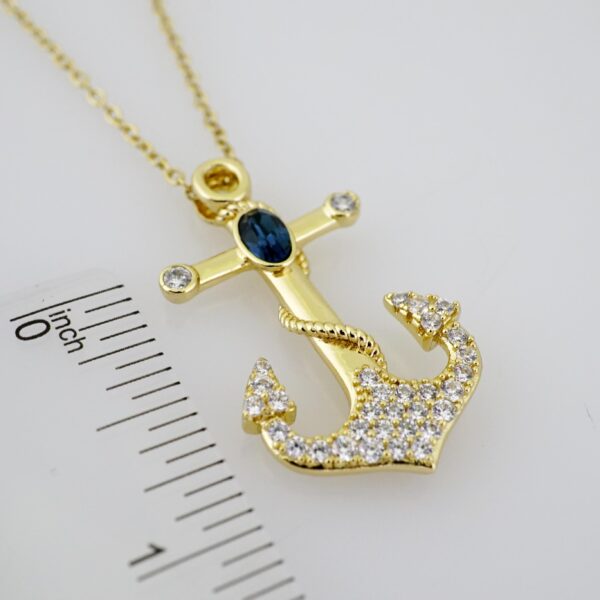 SET1594 Cadenas - Colgante -  Chain W - Pendants - 14K Real Color - Zircon Stone - 2mmX50cm - Image 3