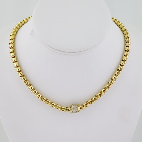 SET1598 Gargantilla - Choker - Zircon Stone - 14K Real Color