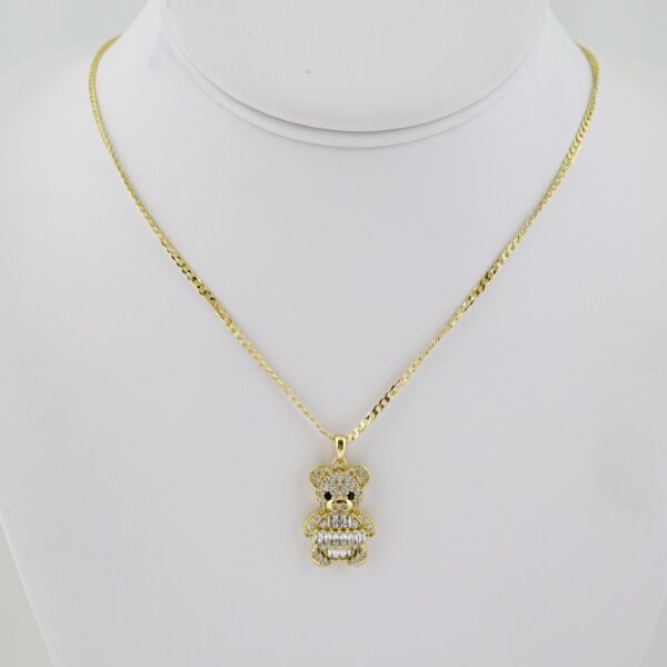 SET1600 Cadenas - Colgante -  Chain W - Pendants - 14K Real Color - Zircon Stone - 2mmX50cm