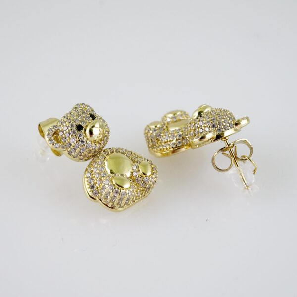 E2193 Earrings - Aretes - Zircon Stone - 14K Real Color - Image 2