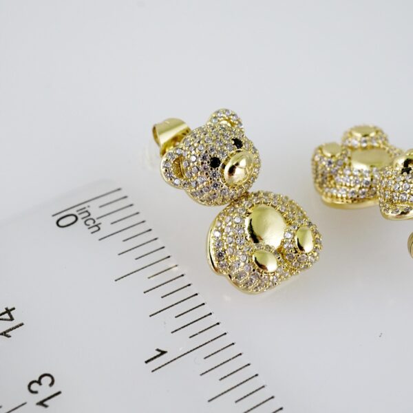 E2193 Earrings - Aretes - Zircon Stone - 14K Real Color - Image 3