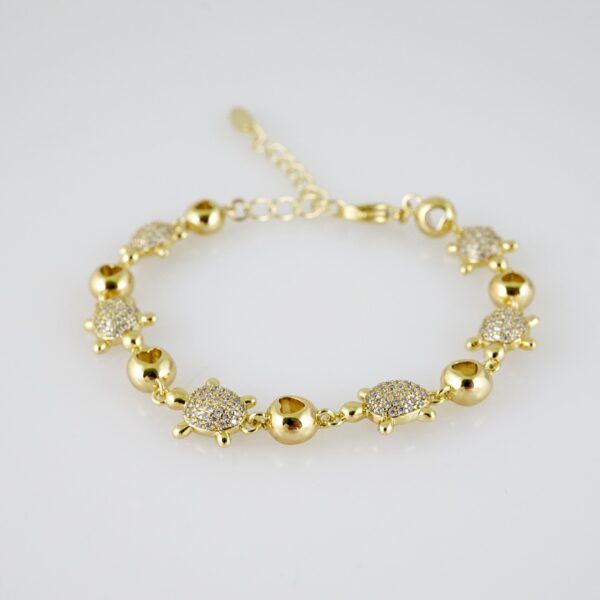 B1468 Bracelet - Pulseras - Zircon Stone - 14K Real Color - Image 2