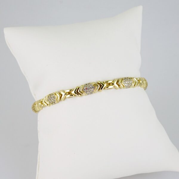 B1471 Bracelet - Pulseras - Zircon Stone - 14K Real Color