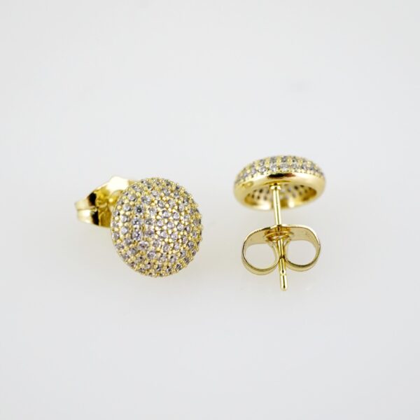 E2195 Earrings - Aretes - Zircon Stone - 14K Real Color - Image 2