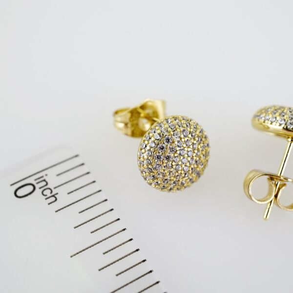 E2195 Earrings - Aretes - Zircon Stone - 14K Real Color - Image 3
