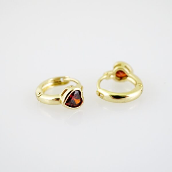 E2196 Earrings - Aretes - Zircon Stone - 14K Real Color - Image 2