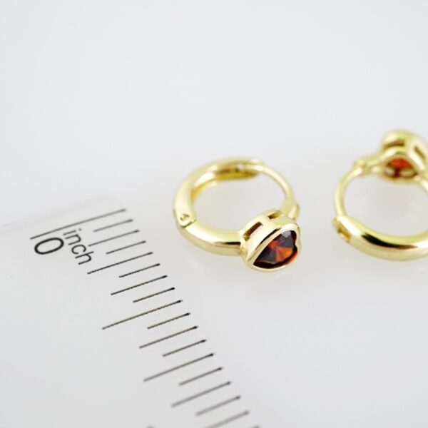 E2196 Earrings - Aretes - Zircon Stone - 14K Real Color - Image 3