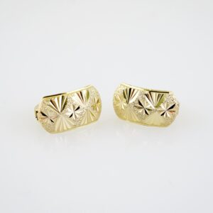 E2197 Earrings - Aretes - Plain - 14K Real Color