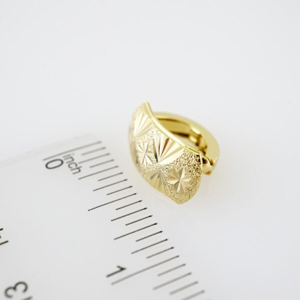 E2197 Earrings - Aretes - Plain - 14K Real Color - Image 3