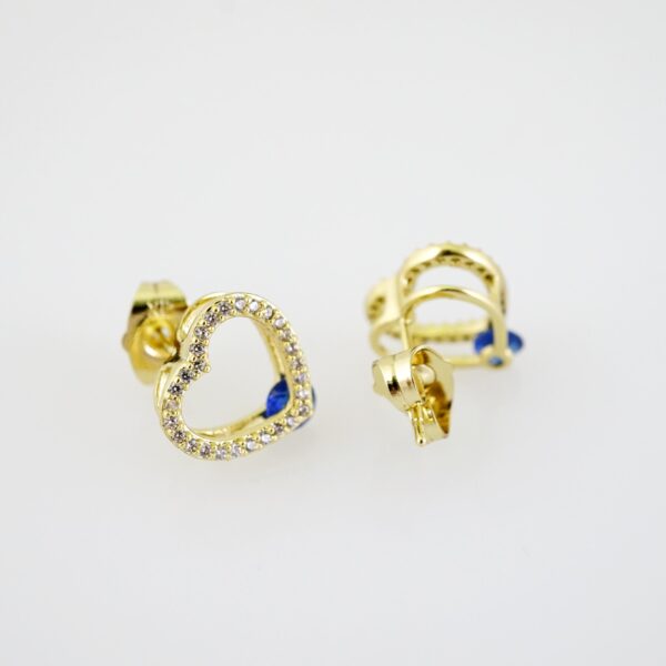 E2201 Earrings - Aretes - Zircon Stone - 14K Real Color - Image 2