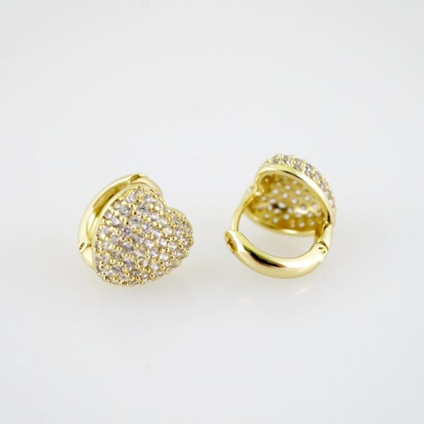 E2207 Earrings - Aretes - Zircon Stone - 14K Real Color - Image 2