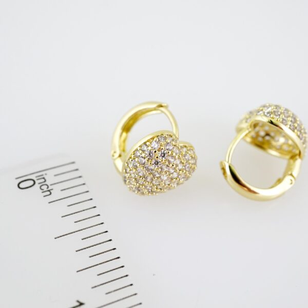 E2207 Earrings - Aretes - Zircon Stone - 14K Real Color - Image 3