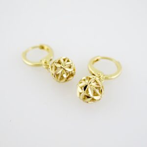 E2215 Earrings - Aretes - Zircon Stone - 14K Real Color