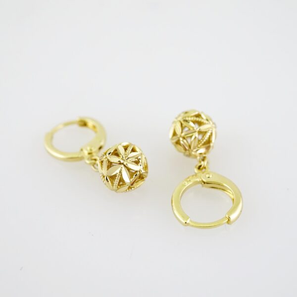 E2215 Earrings - Aretes - Zircon Stone - 14K Real Color - Image 2