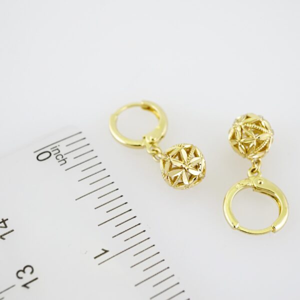 E2215 Earrings - Aretes - Zircon Stone - 14K Real Color - Image 3