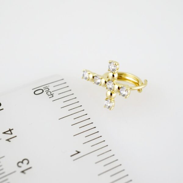 E2217 Earrings - Aretes - Zircon Stone - 14K Real Color - Image 3