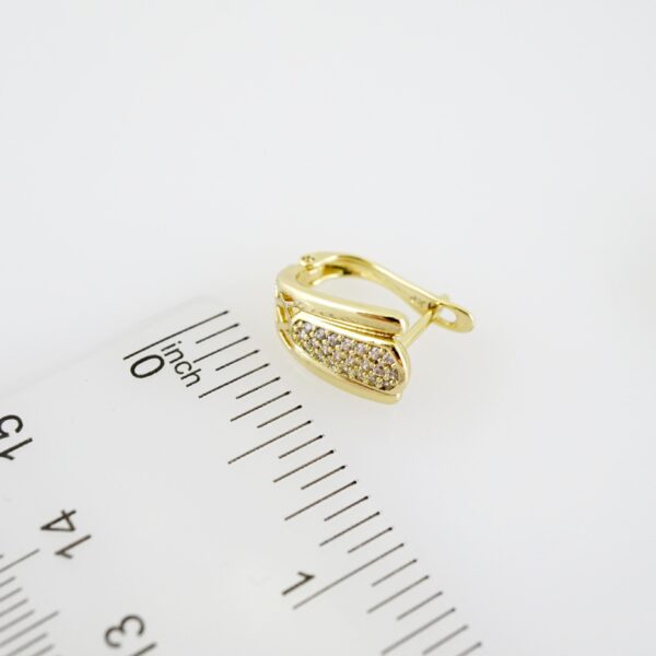 E2225 Earrings - Aretes - Zircon Stone - 14K Real Color - Image 3
