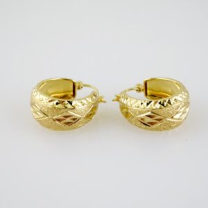 E2220 Earrings - Aretes - Zircon Stone - 14K Real Color