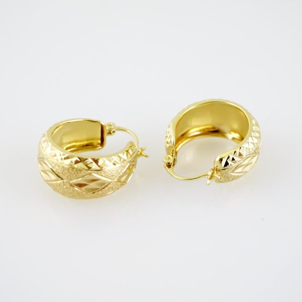 E2220 Earrings - Aretes - Zircon Stone - 14K Real Color - Image 2