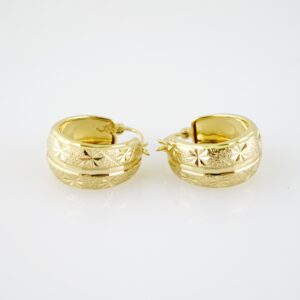 E2221 Earrings - Aretes - Zircon Stone - 14K Real Color