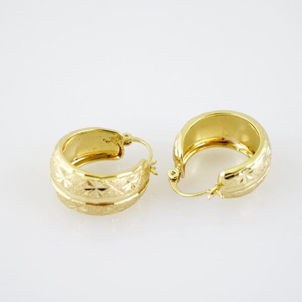 E2221 Earrings - Aretes - Zircon Stone - 14K Real Color - Image 2