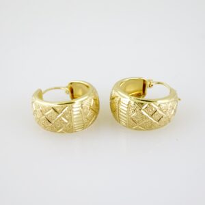 E2222 Earrings - Aretes - Zircon Stone - 14K Real Color