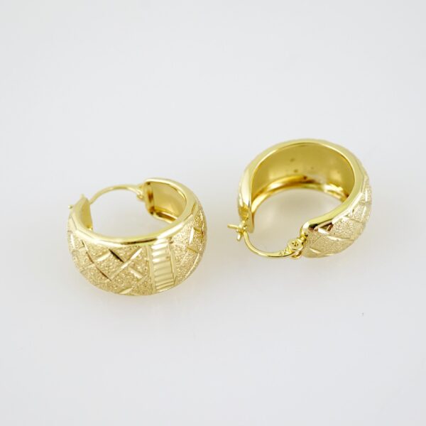 E2222 Earrings - Aretes - Zircon Stone - 14K Real Color - Image 2