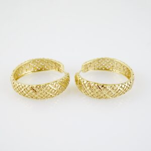 E2224 Earrings - Aretes - Plain - 14K Real Color