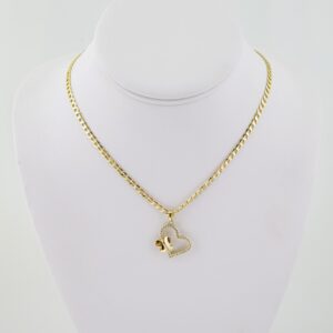 SET1646 Cadenas - Colgante -  Chain W - Pendants - 14K Real Color - Zircon Stone - 3mmX45cm