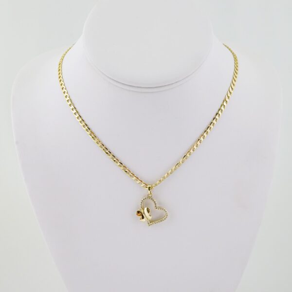 SET1646 Cadenas - Colgante -  Chain W - Pendants - 14K Real Color - Zircon Stone - 3mmX45cm