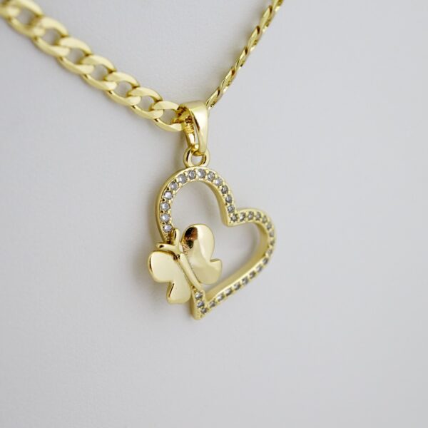 SET1646 Cadenas - Colgante -  Chain W - Pendants - 14K Real Color - Zircon Stone - 3mmX45cm - Image 2