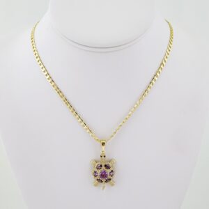 SET1647 Cadenas - Colgante -  Chain W - Pendants - 14K Real Color - Zircon Stone - 3mmX45cm