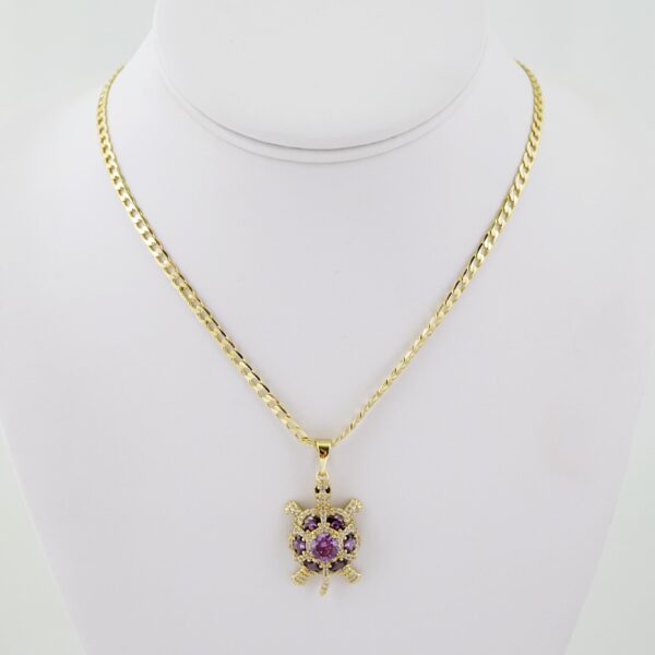 SET1647 Cadenas - Colgante -  Chain W - Pendants - 14K Real Color - Zircon Stone - 3mmX45cm