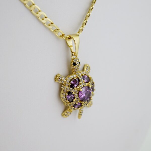 SET1647 Cadenas - Colgante -  Chain W - Pendants - 14K Real Color - Zircon Stone - 3mmX45cm - Image 2