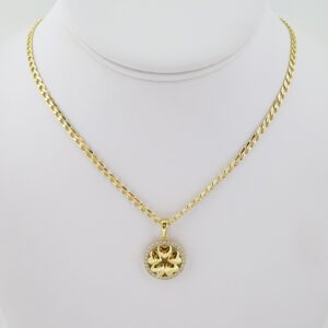 SET1649 Cadenas - Colgante -  Chain W - Pendants - 14K Real Color - Zircon Stone - 3mmX45cm