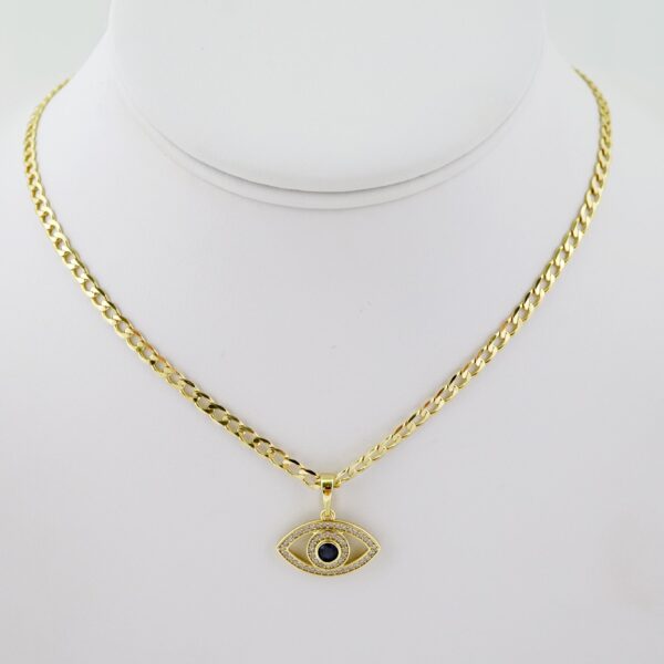 SET1650 Cadenas - Colgante -  Chain W - Pendants - 14K Real Color - Zircon Stone - 3mmX45cm