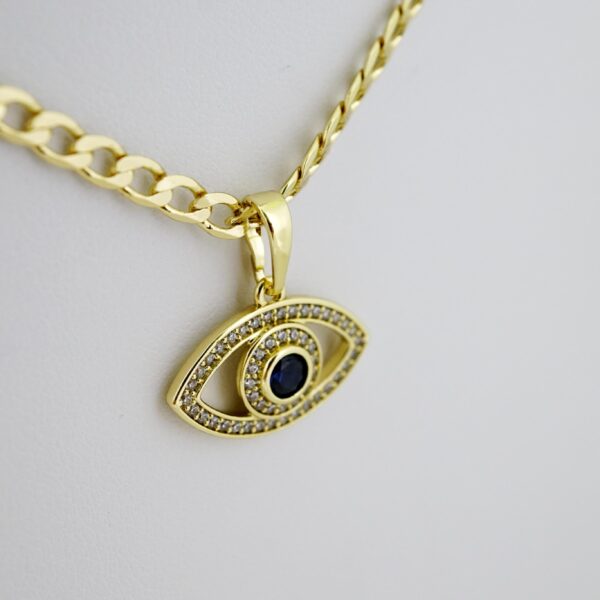 SET1650 Cadenas - Colgante -  Chain W - Pendants - 14K Real Color - Zircon Stone - 3mmX45cm - Image 2