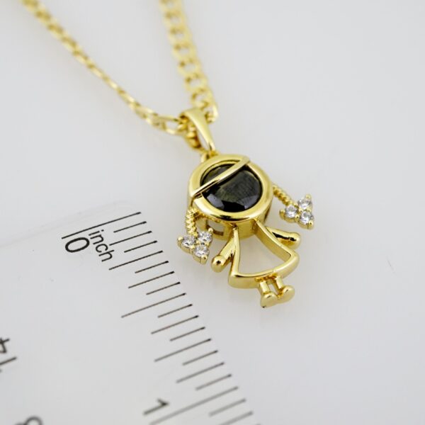 SET1651Cadenas - Colgante -  Chain W - Pendants - 14K Real Color - Zircon Stone - 3mmX45cm - Image 3