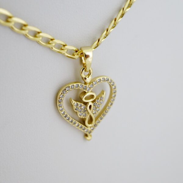 SET1653 Cadenas - Colgante -  Chain W - Pendants - 14K Real Color - Zircon Stone - 3mmX45cm - Image 2