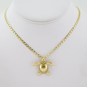SET1654 Cadenas - Colgante -  Chain W - Pendants - 14K Real Color - Zircon Stone - 3mmX45cm
