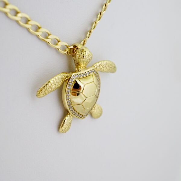 SET1654 Cadenas - Colgante -  Chain W - Pendants - 14K Real Color - Zircon Stone - 3mmX45cm - Image 2