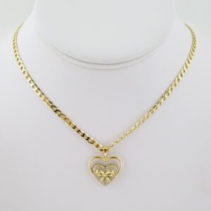 SET1655 Cadenas - Colgante -  Chain W - Pendants - 14K Real Color - Zircon Stone - 3mmX45cm