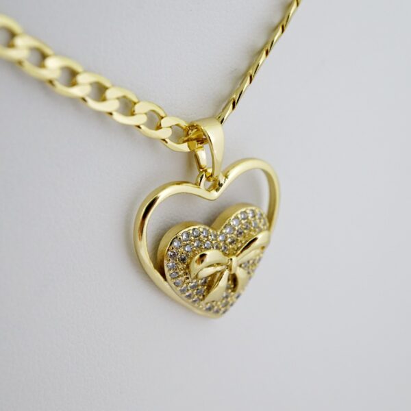 SET1655 Cadenas - Colgante -  Chain W - Pendants - 14K Real Color - Zircon Stone - 3mmX45cm - Image 2