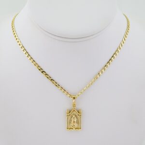 SET1656 Cadenas - Colgante -  Chain W - Pendants - 14K Real Color - Zircon Stone - 3mmX45cm