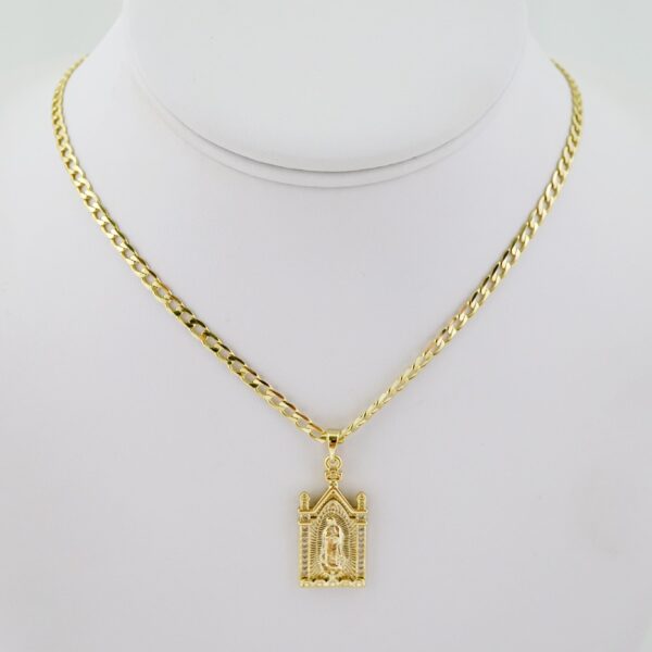SET1656 Cadenas - Colgante -  Chain W - Pendants - 14K Real Color - Zircon Stone - 3mmX45cm