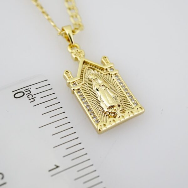 SET1656 Cadenas - Colgante -  Chain W - Pendants - 14K Real Color - Zircon Stone - 3mmX45cm - Image 3