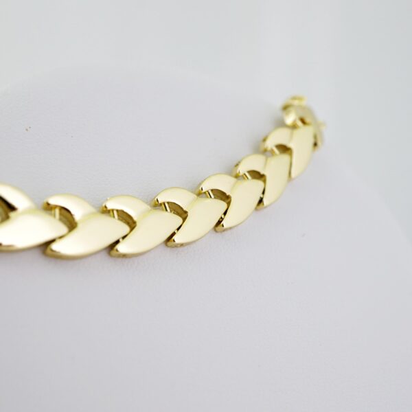 SET1643 Gargantilla & Pulsera - Choker W - Bracelet - Plain - 14K Real Color - Image 3