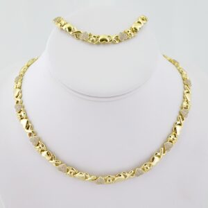 SET1645 Gargantilla & Pulsera - Choker W - Bracelet - Zircon Stone - 14K Real Color