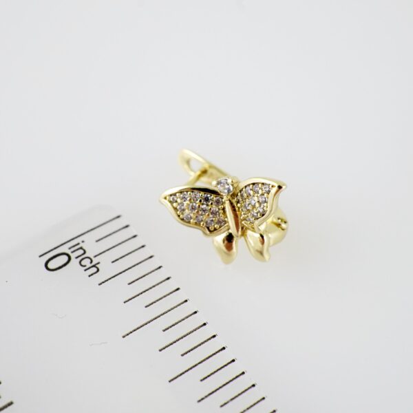 E2228 Earrings - Aretes - Zircon Stone - 14K Real Color - Image 3